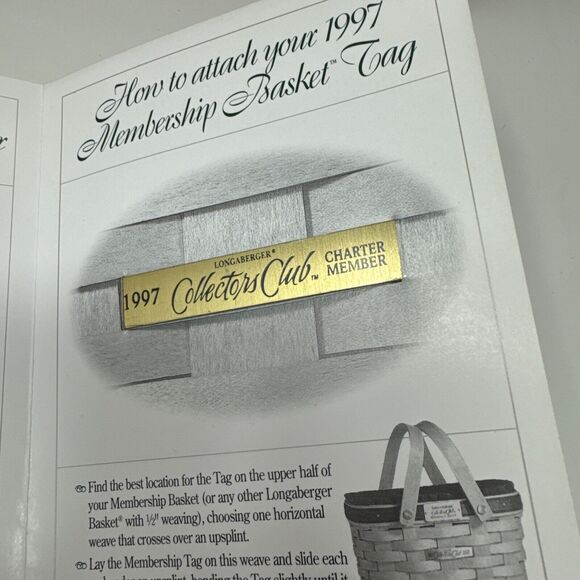 Longaberger 1996 Collectors Club Charter Member Basket Combo FAMILY SIGNED - Picture 8 of 16